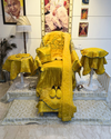 Anand Guruji Chola Set styled in Guruji Darbar with complete Darbar textile setup