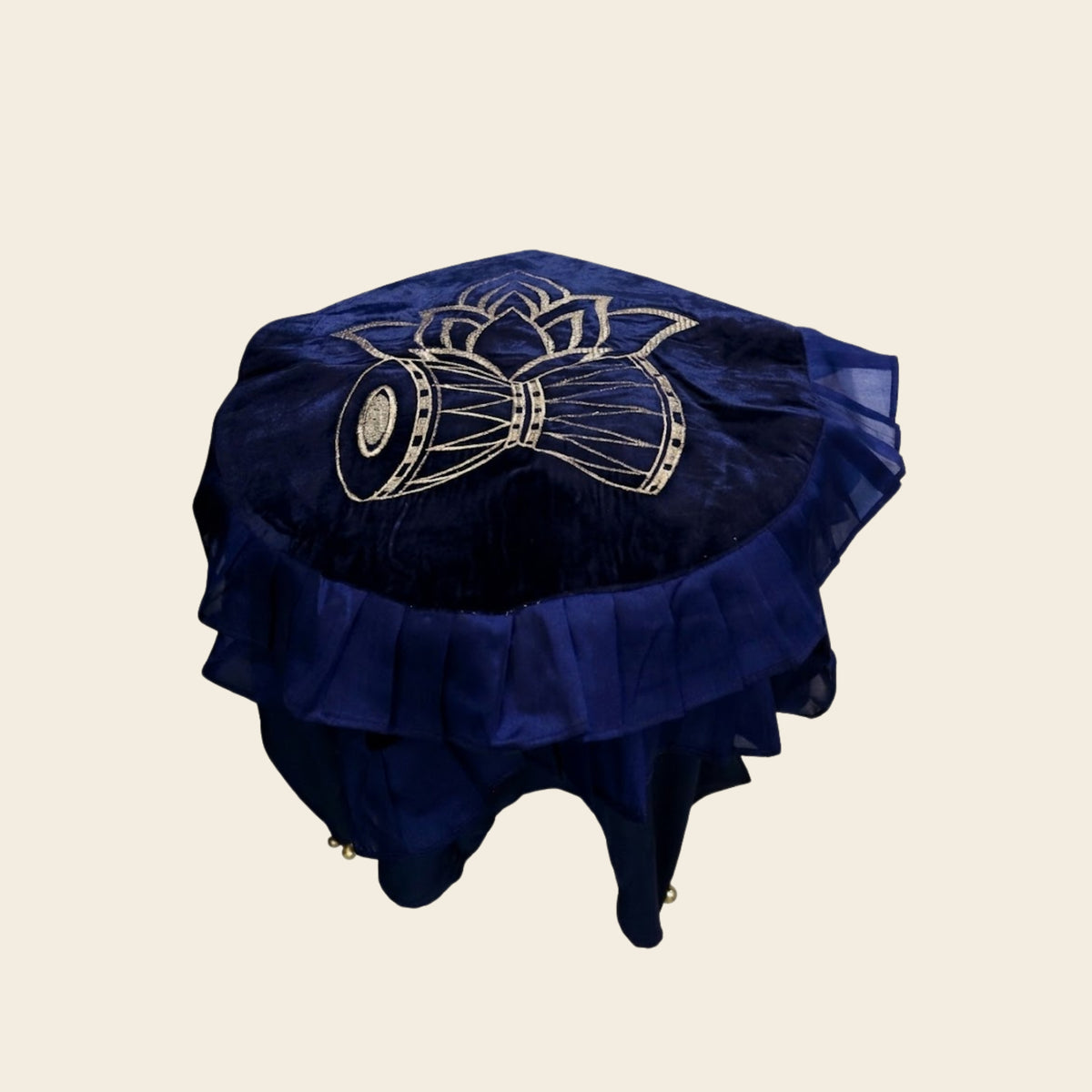 Anhad Naad Blue Bhog Thaal Cover Sahib for Guruji Darbar offering