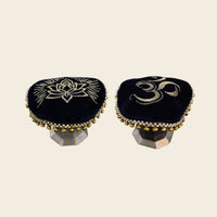 Anhad Naad Blue Jal Glass Cover Sahib for Guruji Darbar textile set