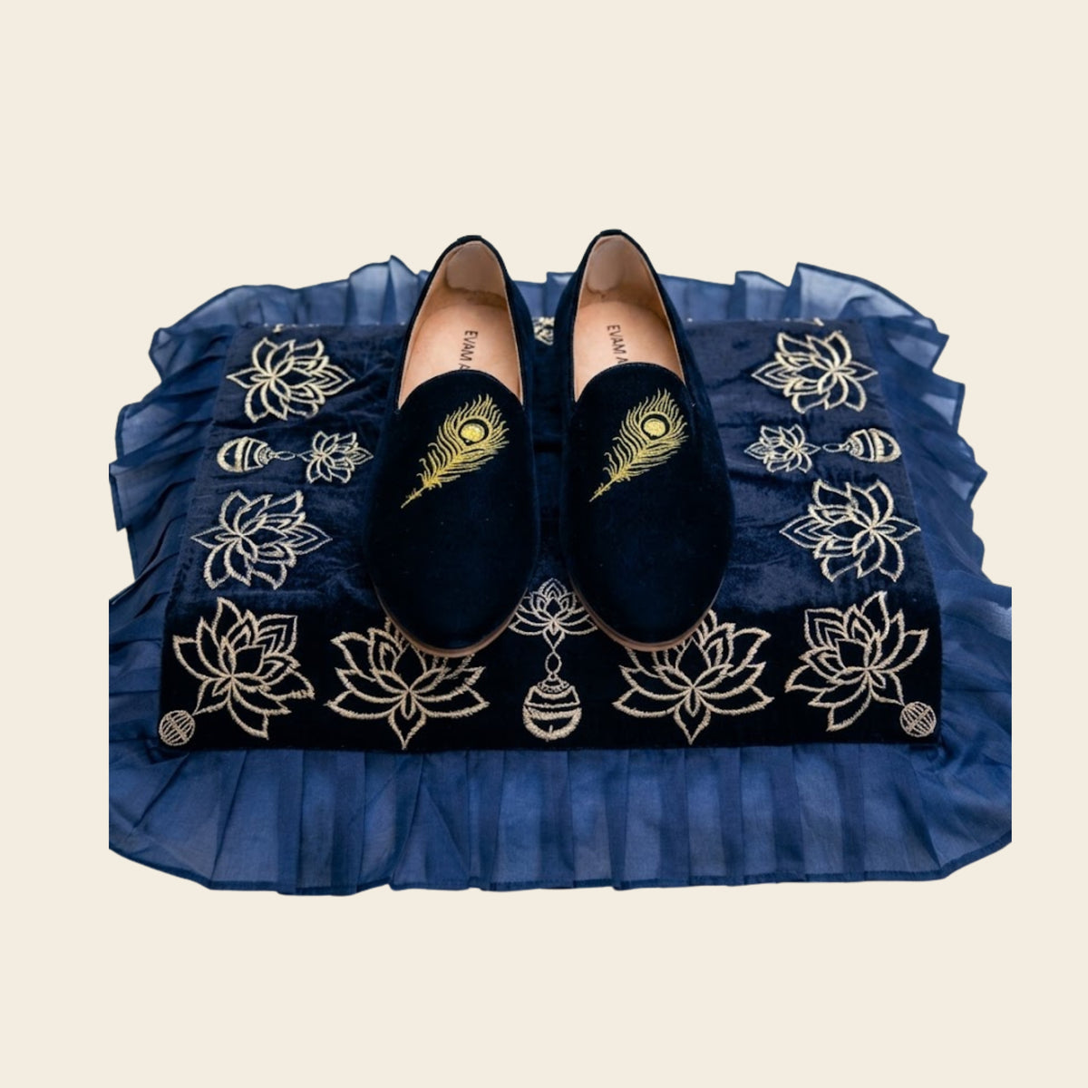 Anhad Naad Blue Jodi Sahib with Darbar textile detailing for Guruji Darbar