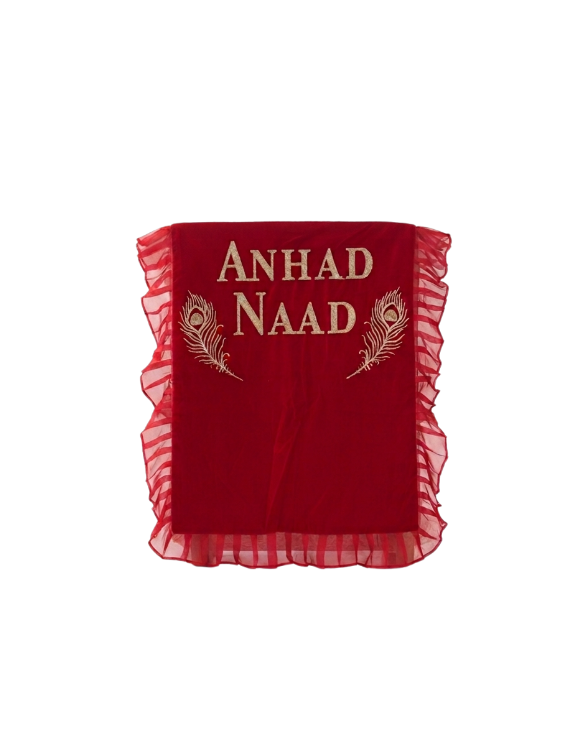 Anhad Naad Red Gaddi Back Cover Sahib for Guruji Darbar Chola Set