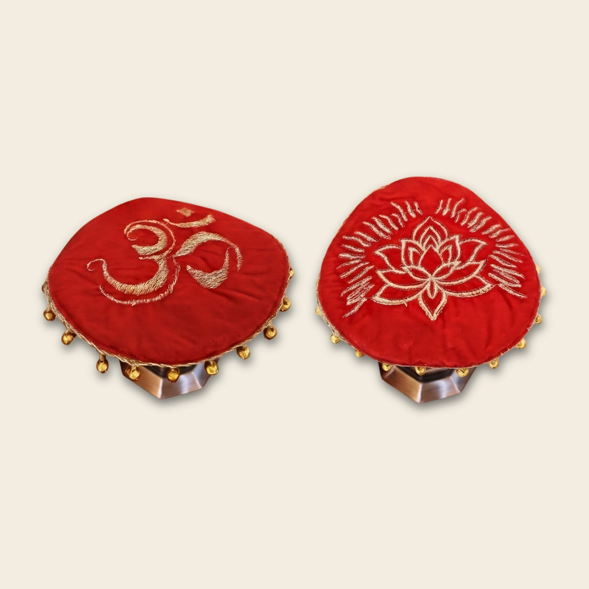 Anhad Naad Red Jal Glass Cover Sahib for Guruji Darbar textile set