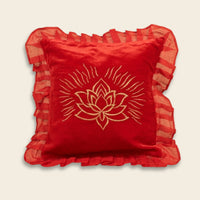 Anhad Naad Red Lotus Takiya Sahib Cover for Guruji Darbar textile setup