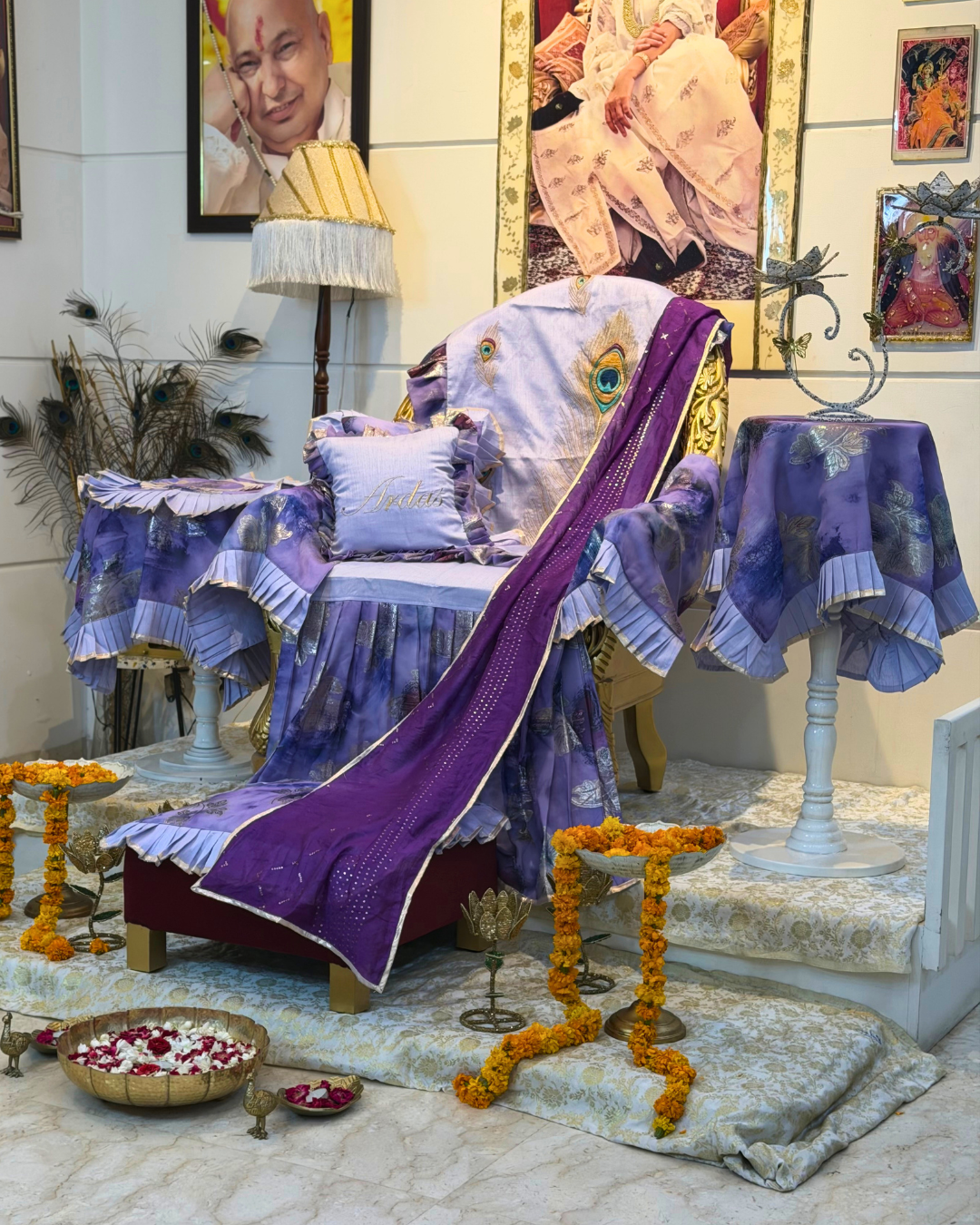 Ardaas Guruji Chola Set styled in Guruji Darbar with complete Darbar textile setup