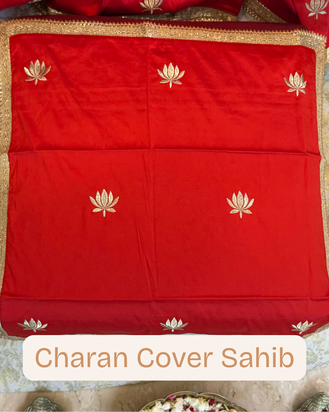Charan Kamal Charan Aasan Sahib for Guruji Darbar textile set