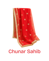 Charan Kamal Chunnar Sahib for Guruji Chola Set and Darbar Shringar